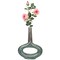 Uniquewise Decorative Antique Aluminium-Casted Table Centerpiece Flower Vase, Two Tone Patina Green 19.25 Inch QI004133 - alternate 1